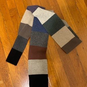 Cashmere scarf multicolored narrow